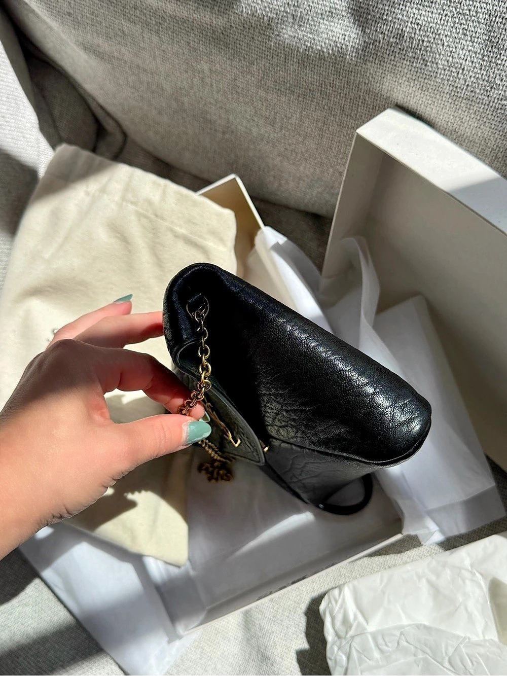 Saint Laurent Uptown Chain Wallet Black Like New - Picture 6 of 10